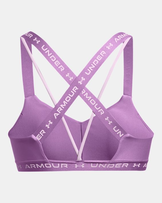 Women's UA Crossback Low Sports Bra in Purple image number 10